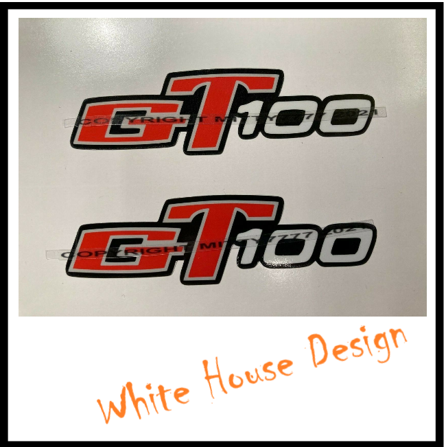 GT100  Side Panel Decals, Vinyl.