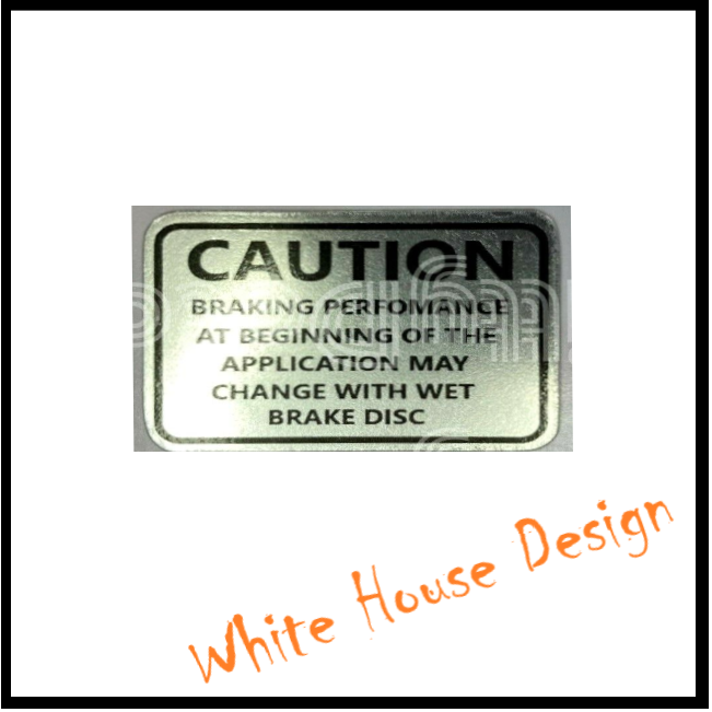 GT750/550/380/250/185 GS750/550/1000,Fork Caution Decal small size 3.1x2.1cm