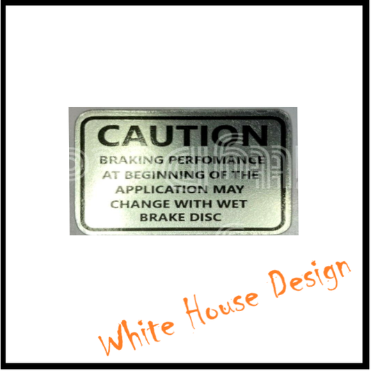 GT750/550/380/250/185 GS750/550/1000,Fork Caution Decal small size 3.1x2.1cm