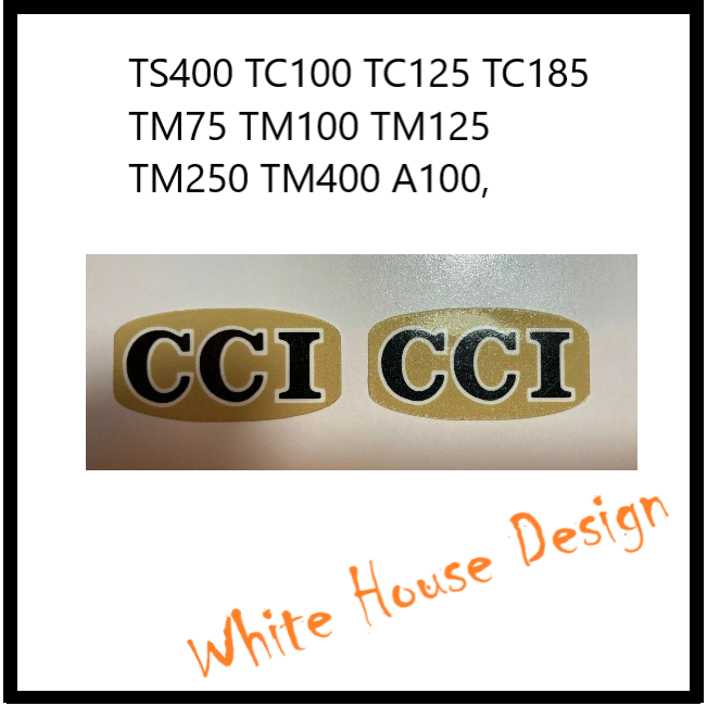 CCI Decal. TS400. TC100 TC125. TC185. TM75,TM100 TM125 TM25O, TM400. A100