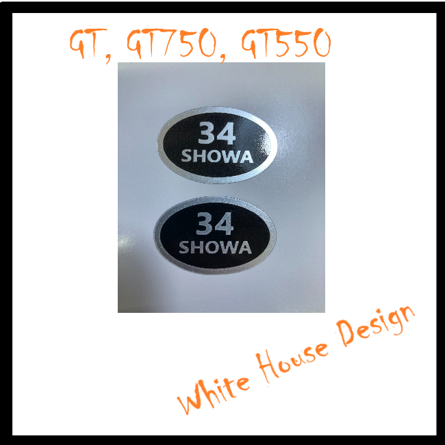 GT, GT750, GT550  SHOWA Fork / Shock absorber DECALS