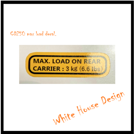 CD250 max load carrier decal.