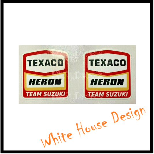 Heron Texaco Decals x2