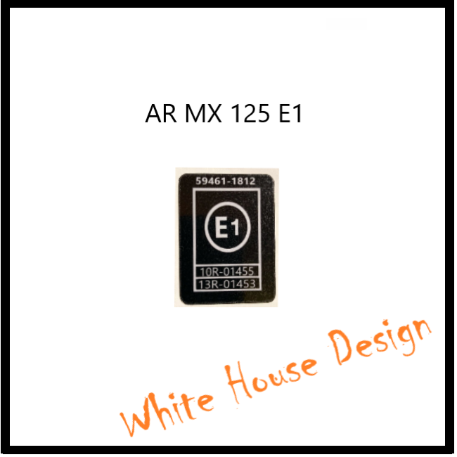 AR MX125 E1 Decal