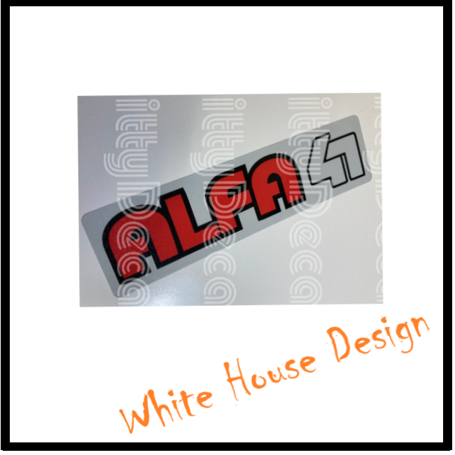 Alfa 4 into 1 exhaust decal.