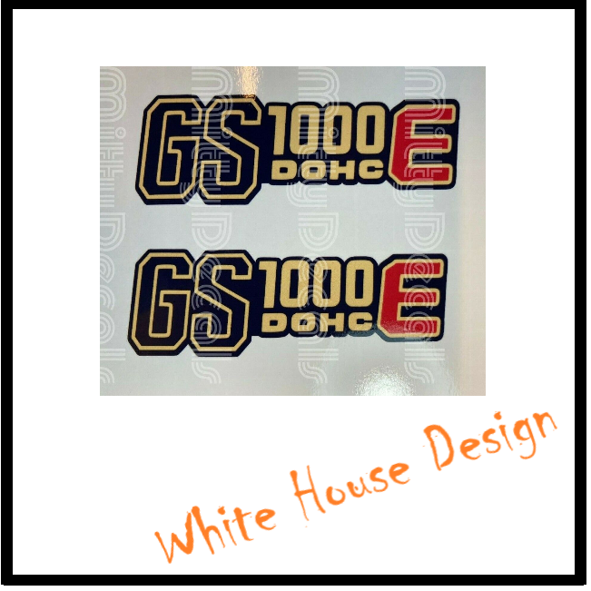 GS1000E Side Panel Decals Gold Red