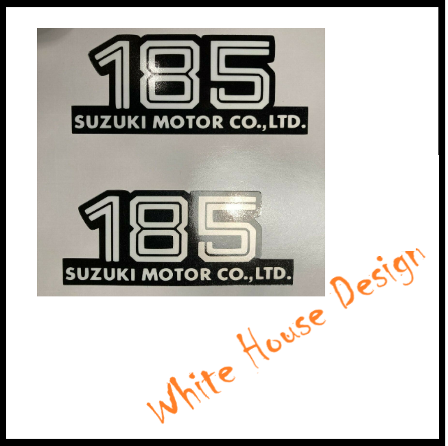 TS185 Decals Side panel badges, emblems, decals. x2 .