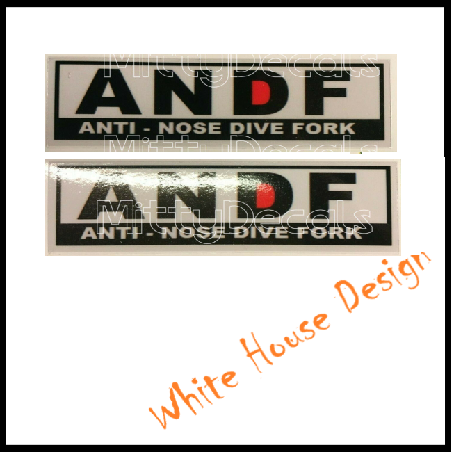 ANDF Anti dive fork decals ,Katana 1100, RG250, GSX750, GSX1100, GSX1000.